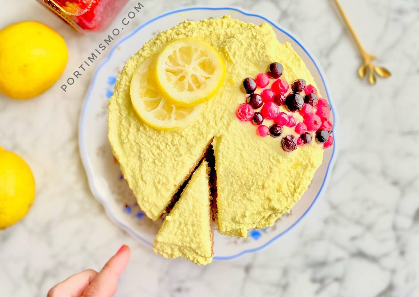 Lemon Cake Fitness vegano como el de la abuela