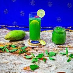 A picture of Aam Panna (Aam Pora Shorbot).