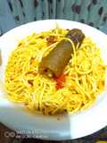 Quick Palm Oil Stirfried Spaghetinni