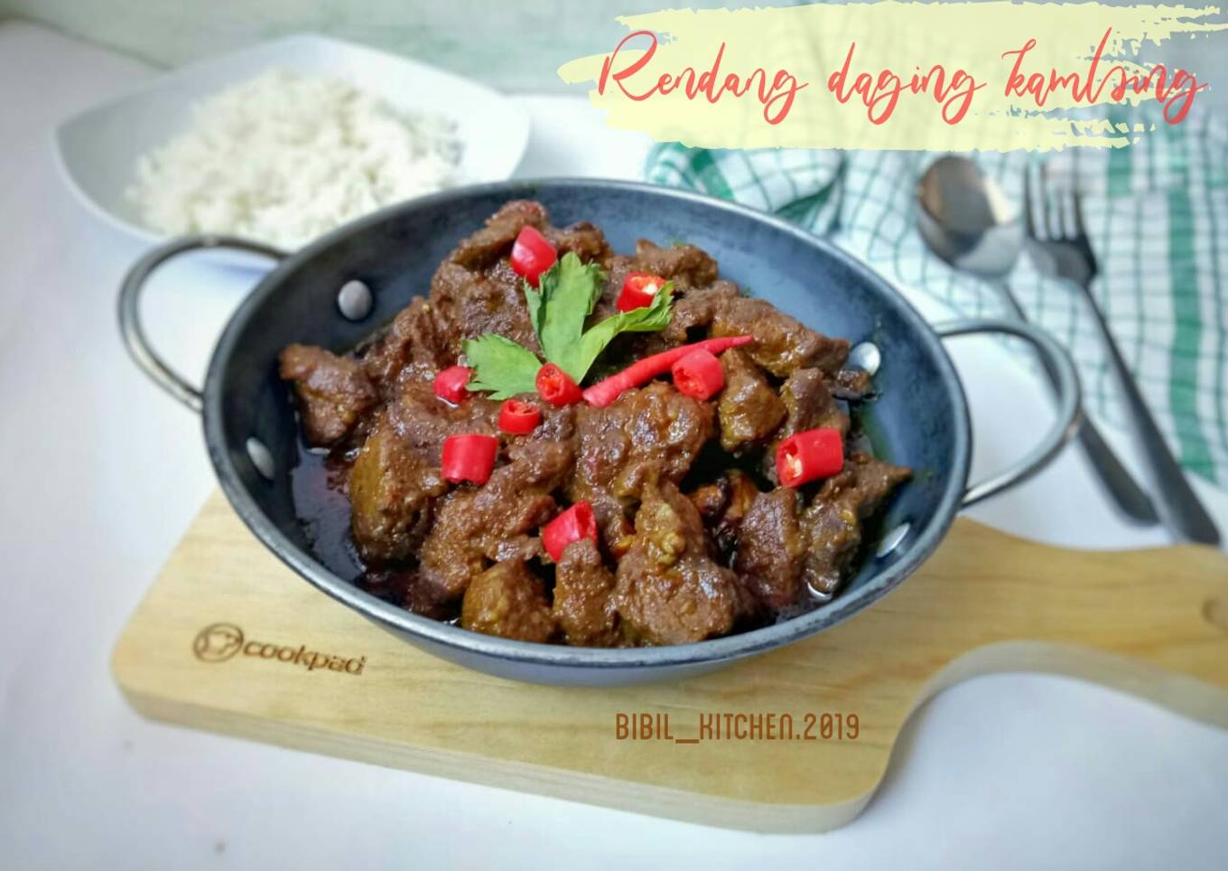 Rendang daging kambing *anti bau*