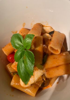 A picture of Eggplant Pasta.