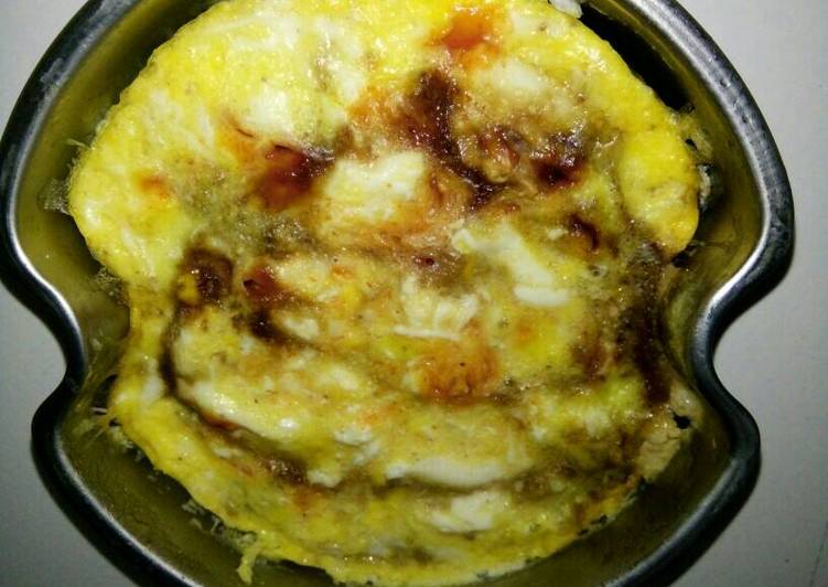 Resep Telur dadar saus kecap tanpa minyak - menu diet dan anak kost, Enak