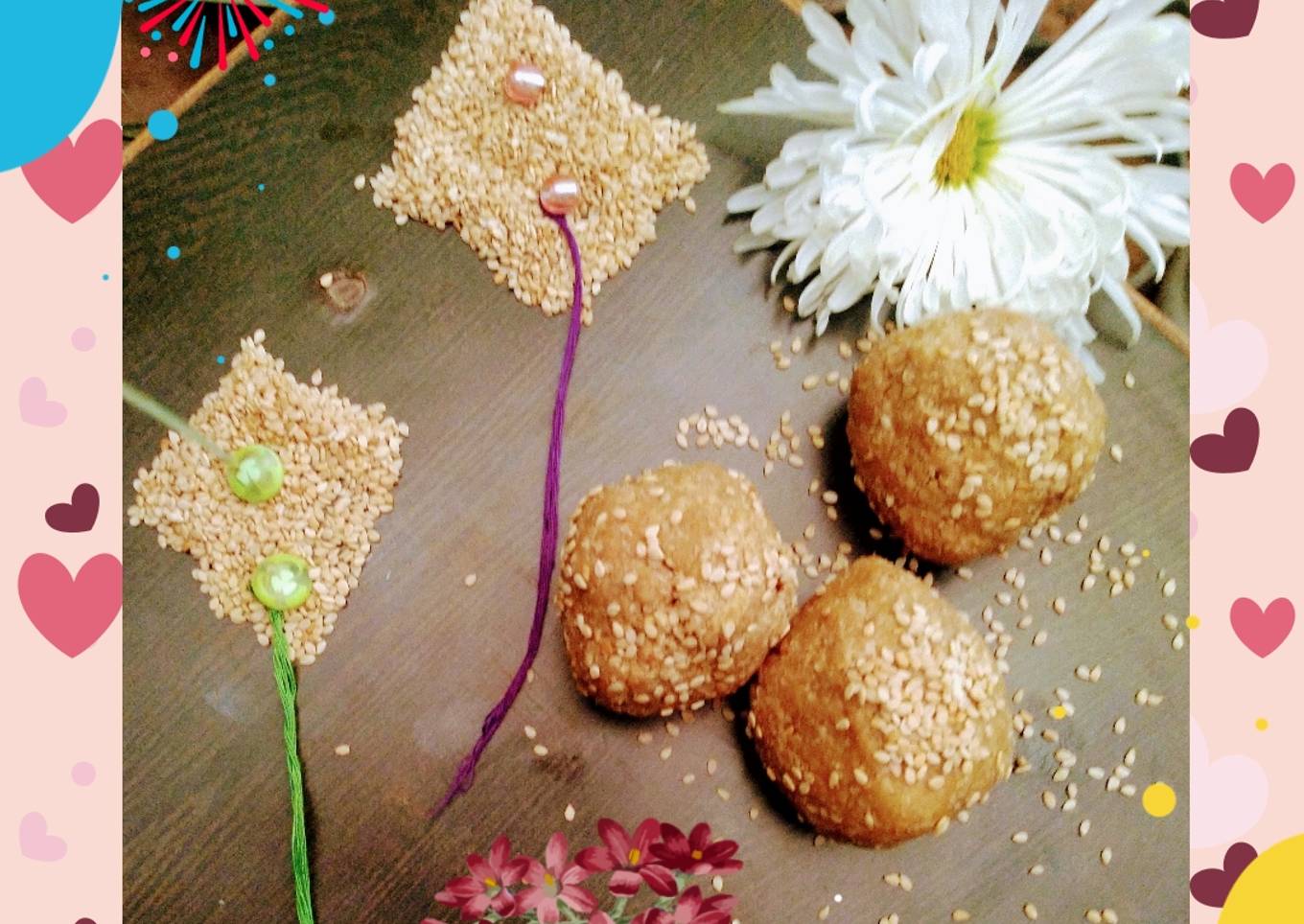 Sesame seeds jaggery ladoos