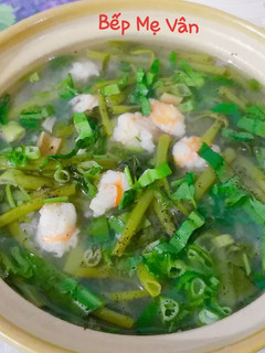 Hình của món Canh chua tôm rau muống.