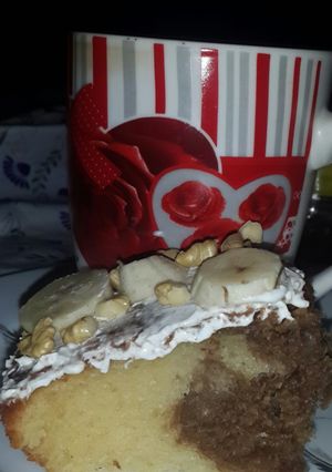 عکسی از دستور کیک نسکافه ای وانیلی