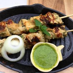 A picture of Chicken malai kababs.