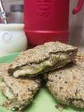 Pan en sartén de avena y linaza