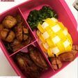 Bekal suami (nasi telur, bakso saos tiram, ayam&sosis goreng)