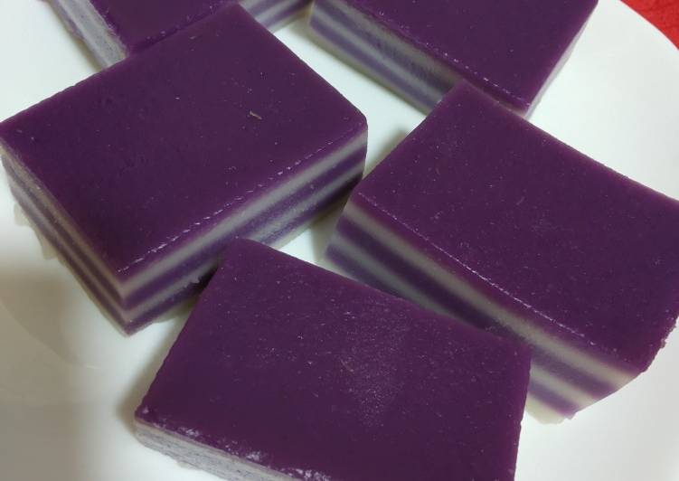 Resep Kue lapis talas ungu yang Enak