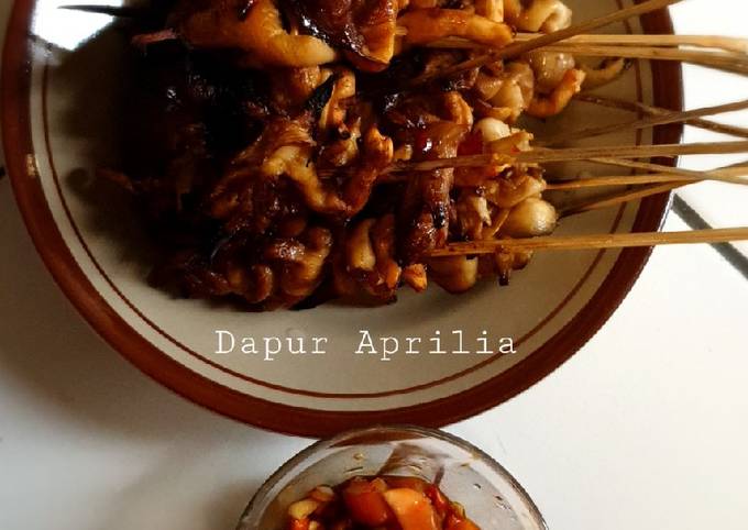 Cara Bikin Sate jamur tiram + sambal kecap Yang Mudah