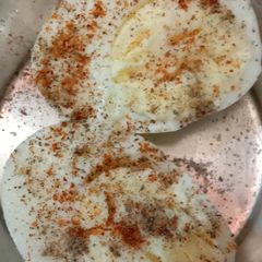 A picture of Boiled eggs with Spices.