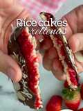 Galletas de arroz rellenas veganas
