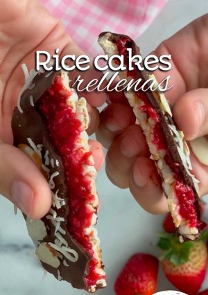 Una foto de Galletas de arroz rellenas veganas