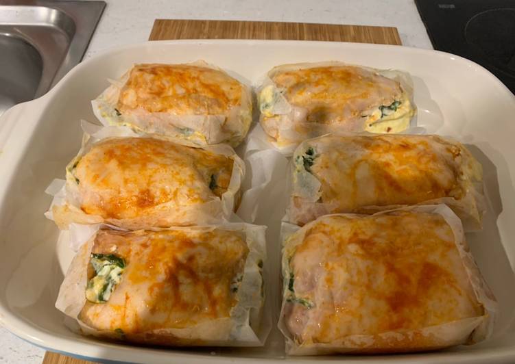 Easiest Way to Make Homemade Chicken stuffed with cream cheese and spinach