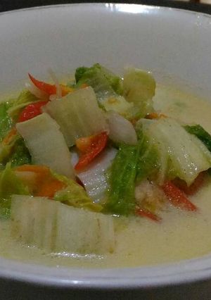 Foto resep Sayur Sawi Kuah Santan