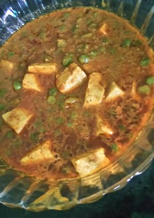 A picture of Matar paneer vegetable.