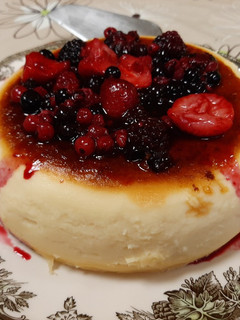 Una foto de Tarta de queso con frutas del bosque light