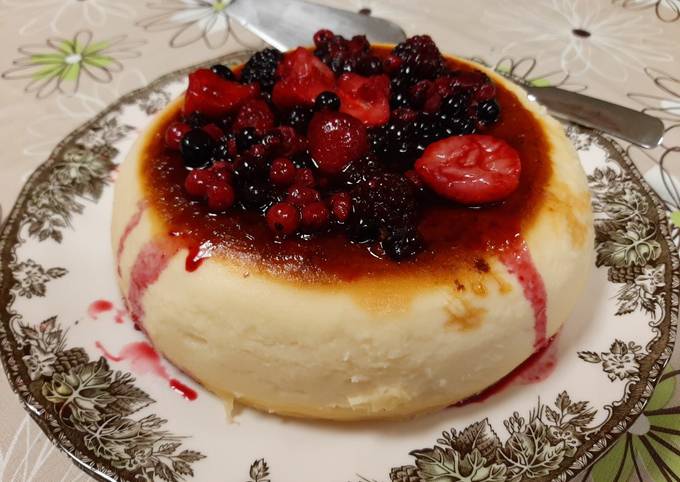 Tarta de queso con frutas del bosque light Receta de Violetas De Azúcar -  Cookpad