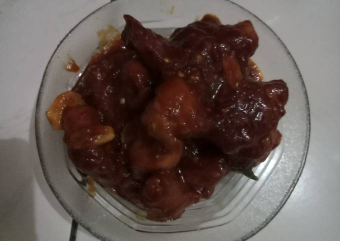 Ayam asam manis pedas ala sendiri