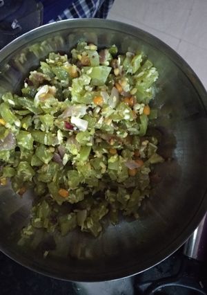 A picture of Bottle gourd stir fry.