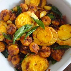 A picture of Prawns and Eggs masala fry.