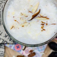 A picture of Dates & Almonds Energy Milkshake.