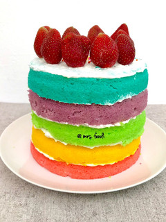 Foto resep Rainbow Steamed cake
