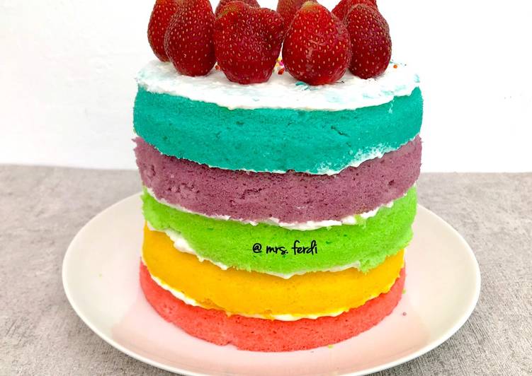 Resep masakan Rainbow Steamed cake | Cara Masak Rainbow Steamed cake Yang Sempurna