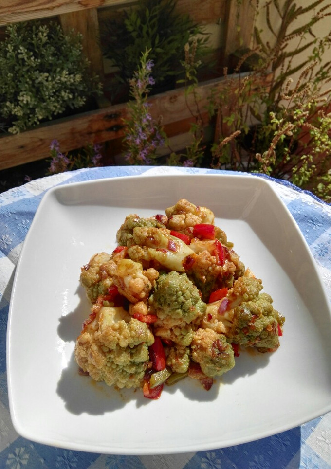Una foto de Romanesco al pimentón