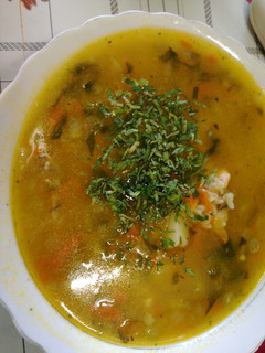 Una foto de Sopa de zapallo con verduras