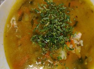 Una foto de Sopa de zapallo con verduras