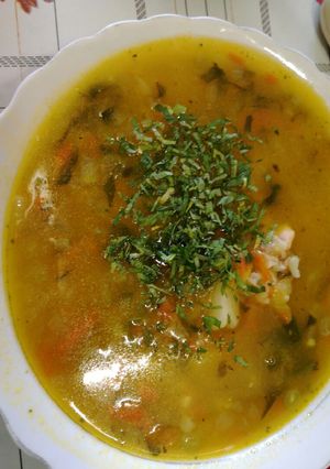 Una foto de Sopa de zapallo con verduras