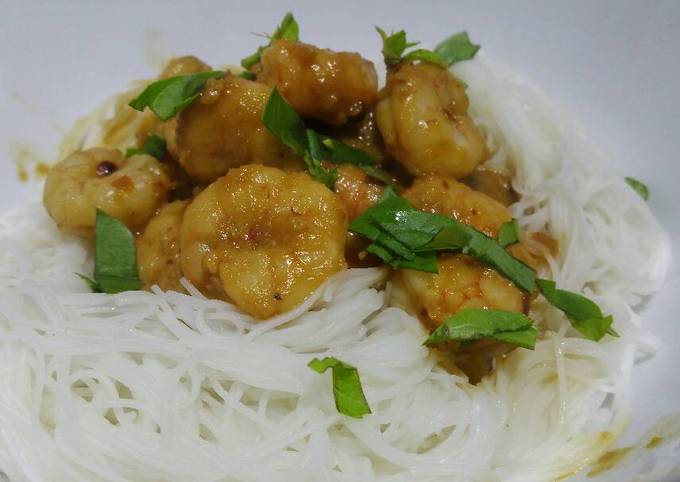 Ginger hot spicy prawns