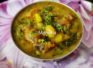 A picture of Alu chi Patal Bhaji(अळूचं फदफदे).