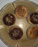 Muffins fit rellenos de chocolate y fresa