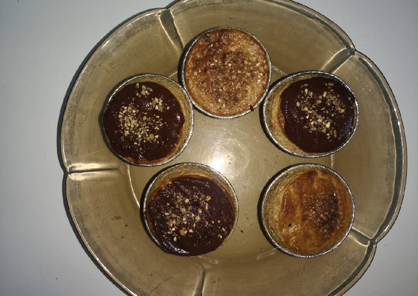 Muffins fit rellenos de chocolate y fresa