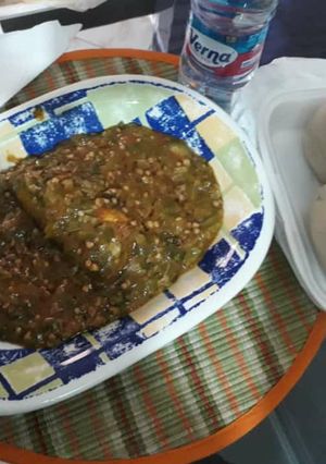 A picture of Okro soup.