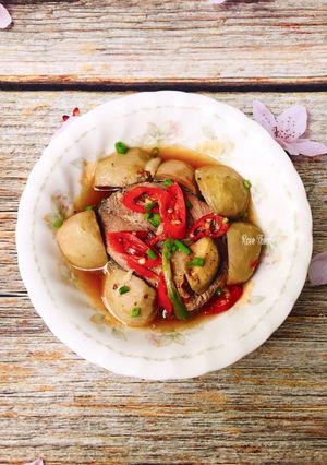 Hình của món Cá Bò Ngừ Kho Trái Vả.