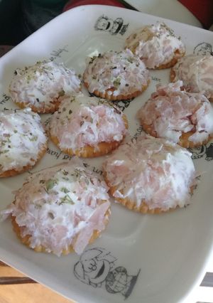Una foto de Rex con paleta y queso crema
