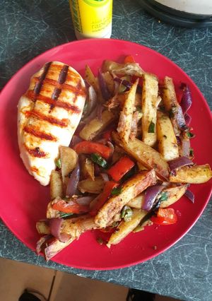 A picture of Syn free salt and pepper chips MSG Free.