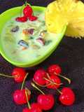 चेरी पाइनएप्पल रायता (cherry pineapple raita recipe in Hindi)