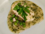 Una foto de pollo con gambas