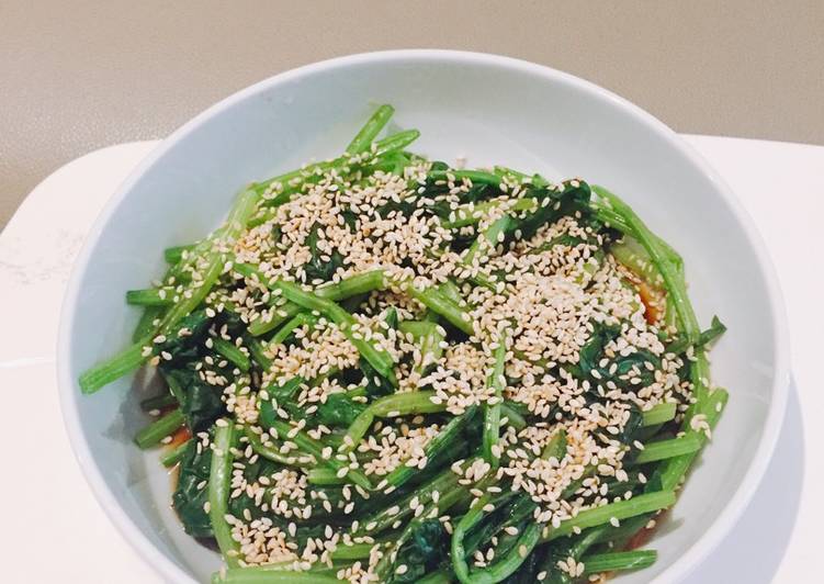 Resep Horenso Gomae / Poling ala jepang, Enak