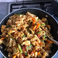 A picture of Pasta jollof.