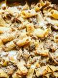 Pasta al forno con funghi ai tre formaggi