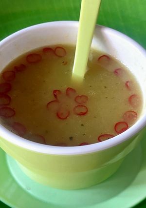 A picture of BOTTLE GAURD & DRUMSTICKS HEALTHY SOUP.