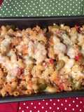 Macarrones con atún y queso gratinados al horno