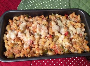Una foto de Macarrones con atún y queso gratinados al horno