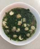 Canh rau lang nấu nấm rơm