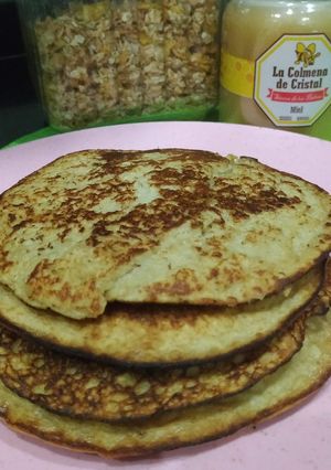 Una foto de Pancakes de Avena y banana